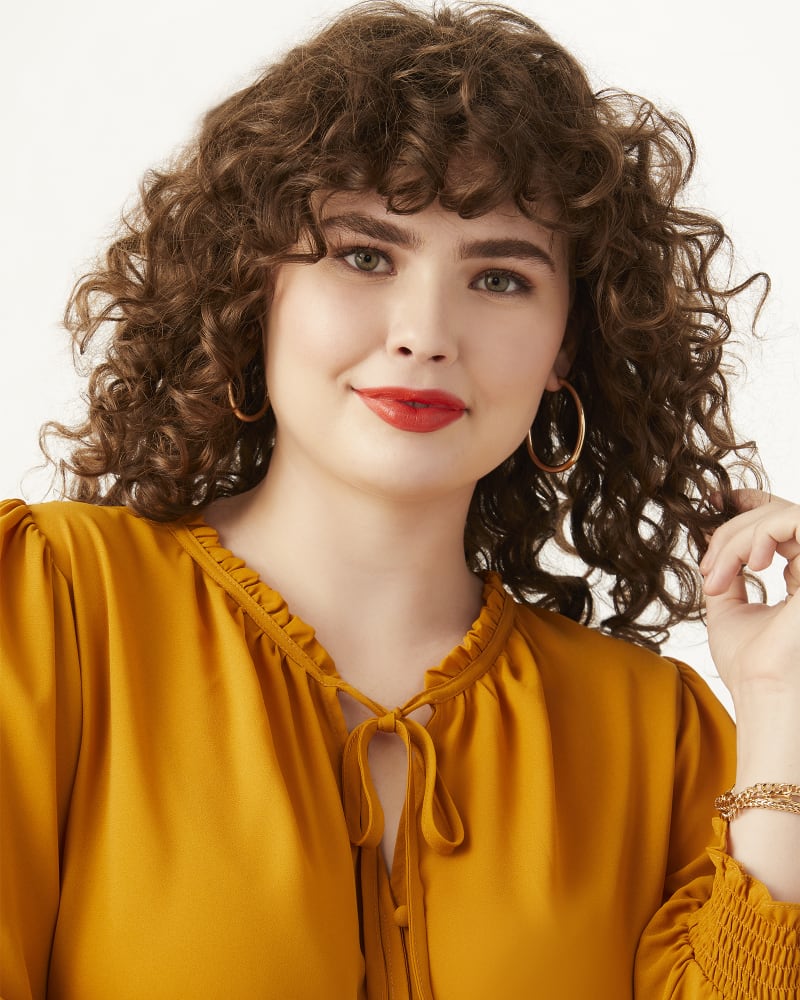Front of plus size Betty Modern Peasant Blouse by Ryan Wylde | Dia&Co | dia_product_style_image_id:163018